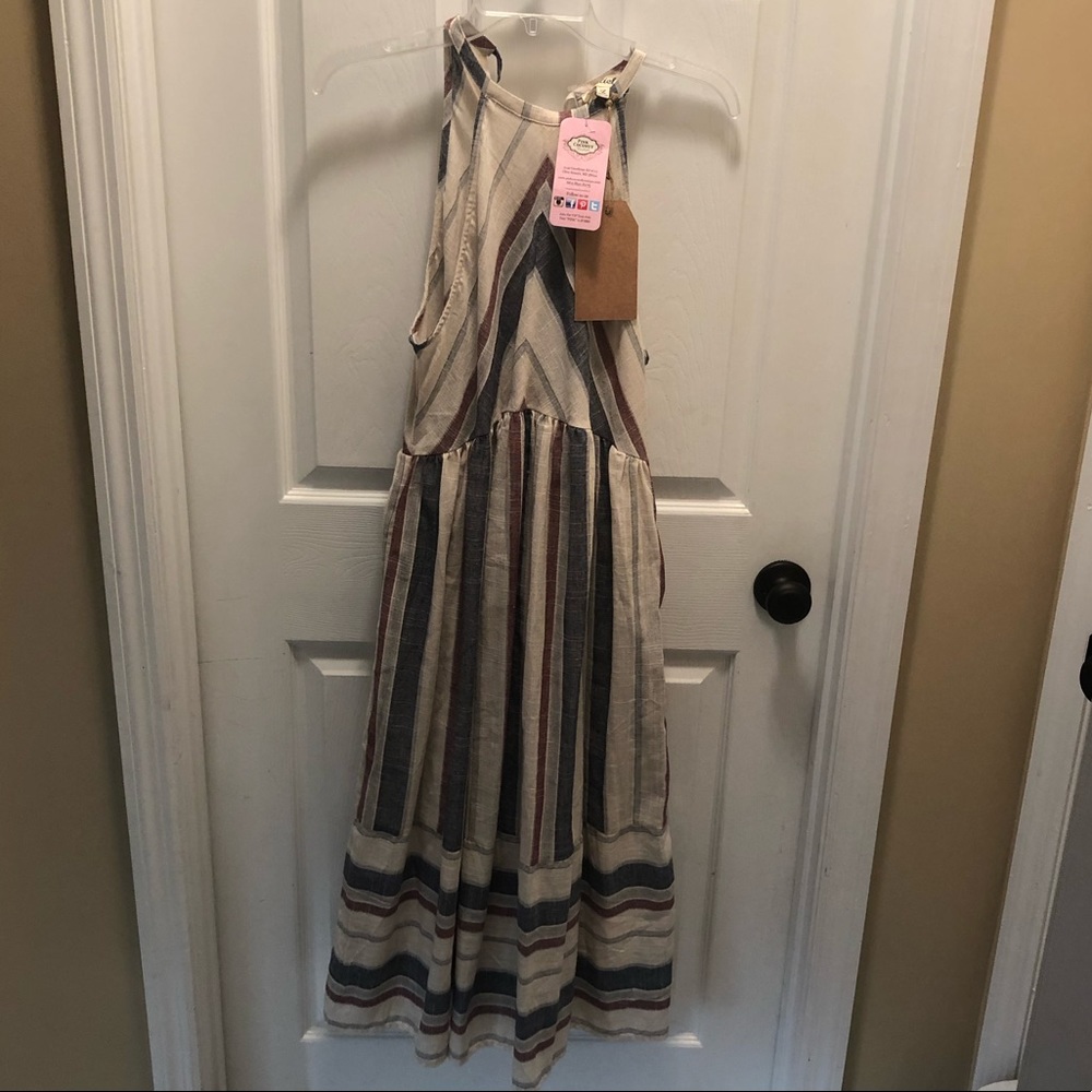 Pink Coconut Boutique Striped Dress